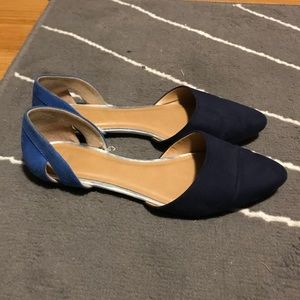 Navy and royal blue flats